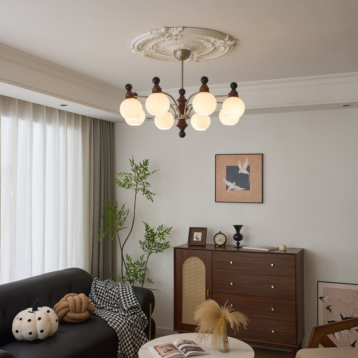 Zosilara elegant traditionel lysekrone i træ