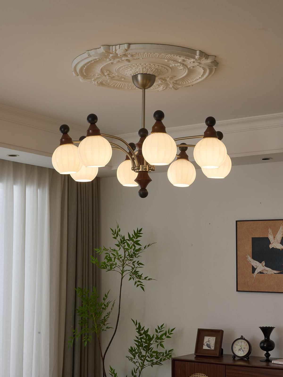 Zosilara elegant traditionel lysekrone i træ