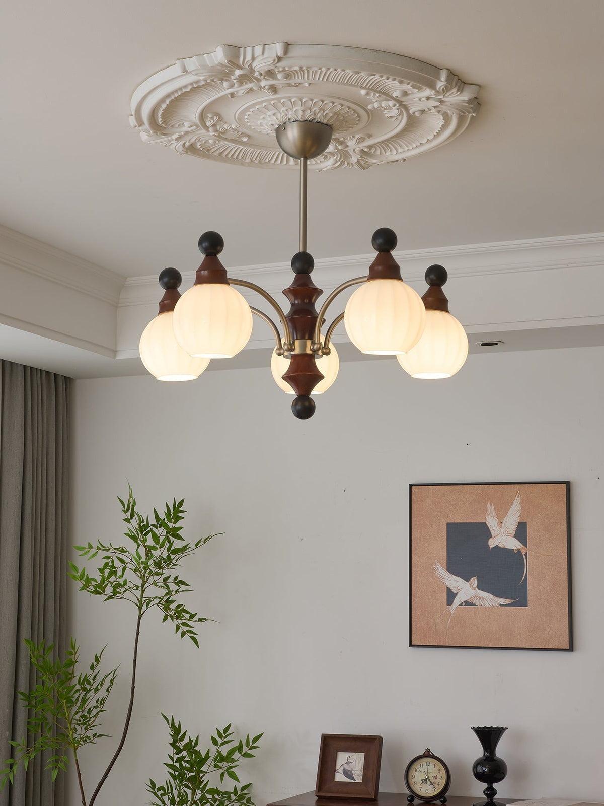 Zosilara elegant traditionel lysekrone i træ
