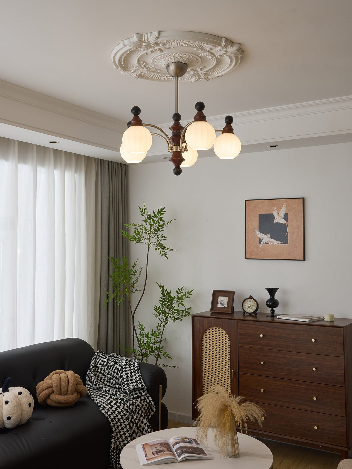 Zosilara elegant traditionel lysekrone i træ