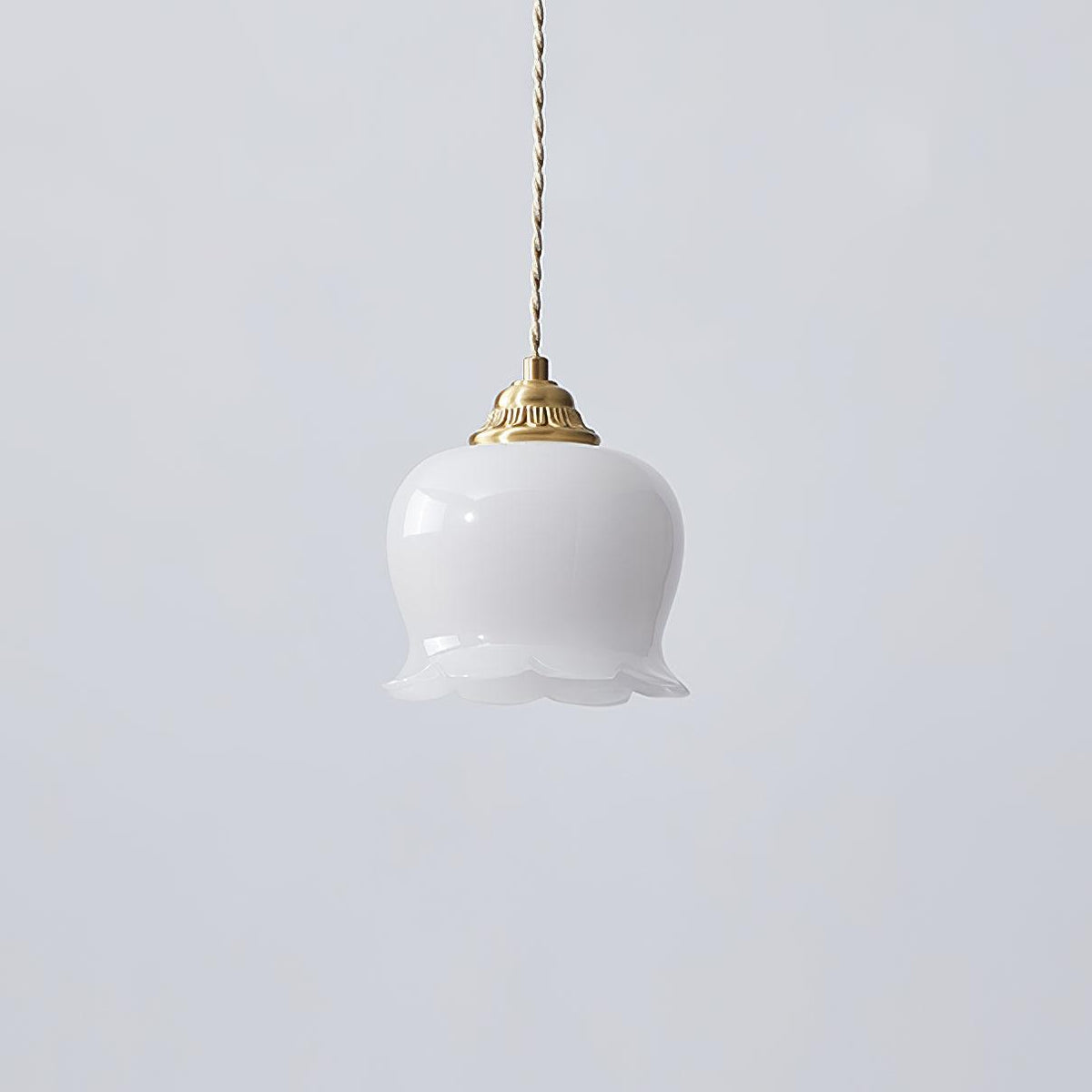 Veloza glamourøs pendellampe i messing og resin