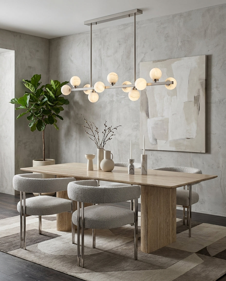 Candeeiro de lustre Yelford em alabastro