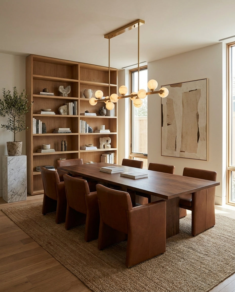 Candeeiro de lustre Yelford em alabastro