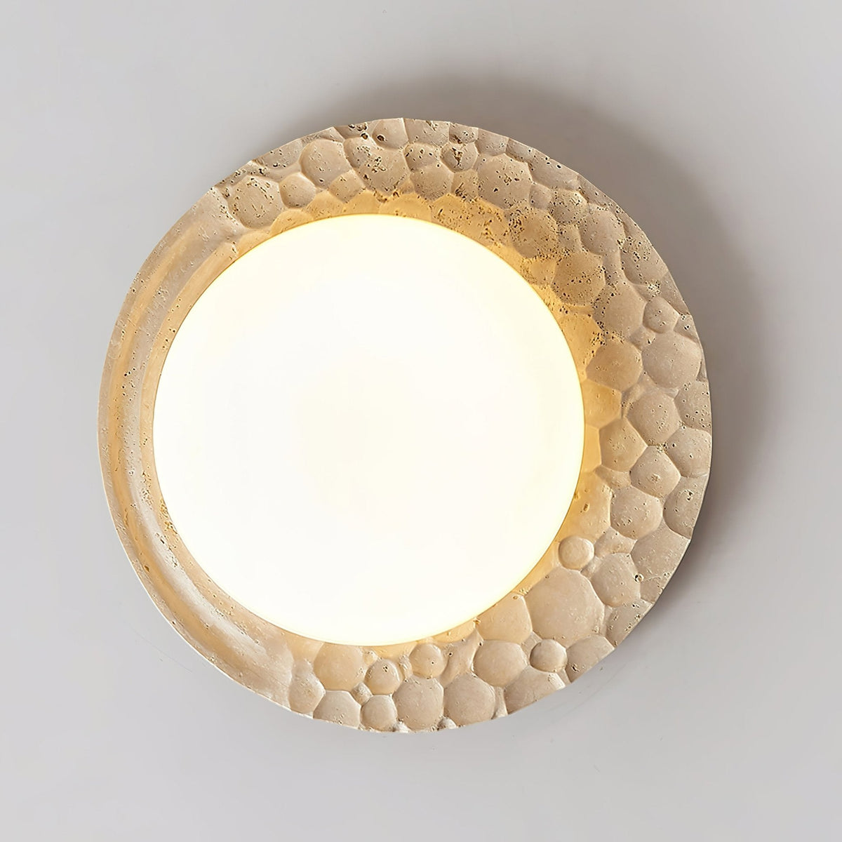 Ivsoris Tekstureret travertinloftlampe