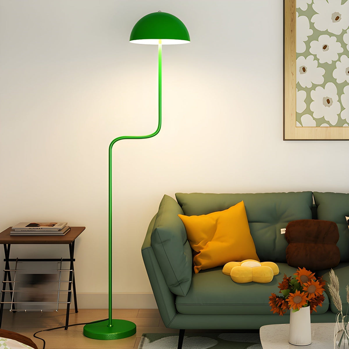 Candeeiro de pé minimalista em vidro