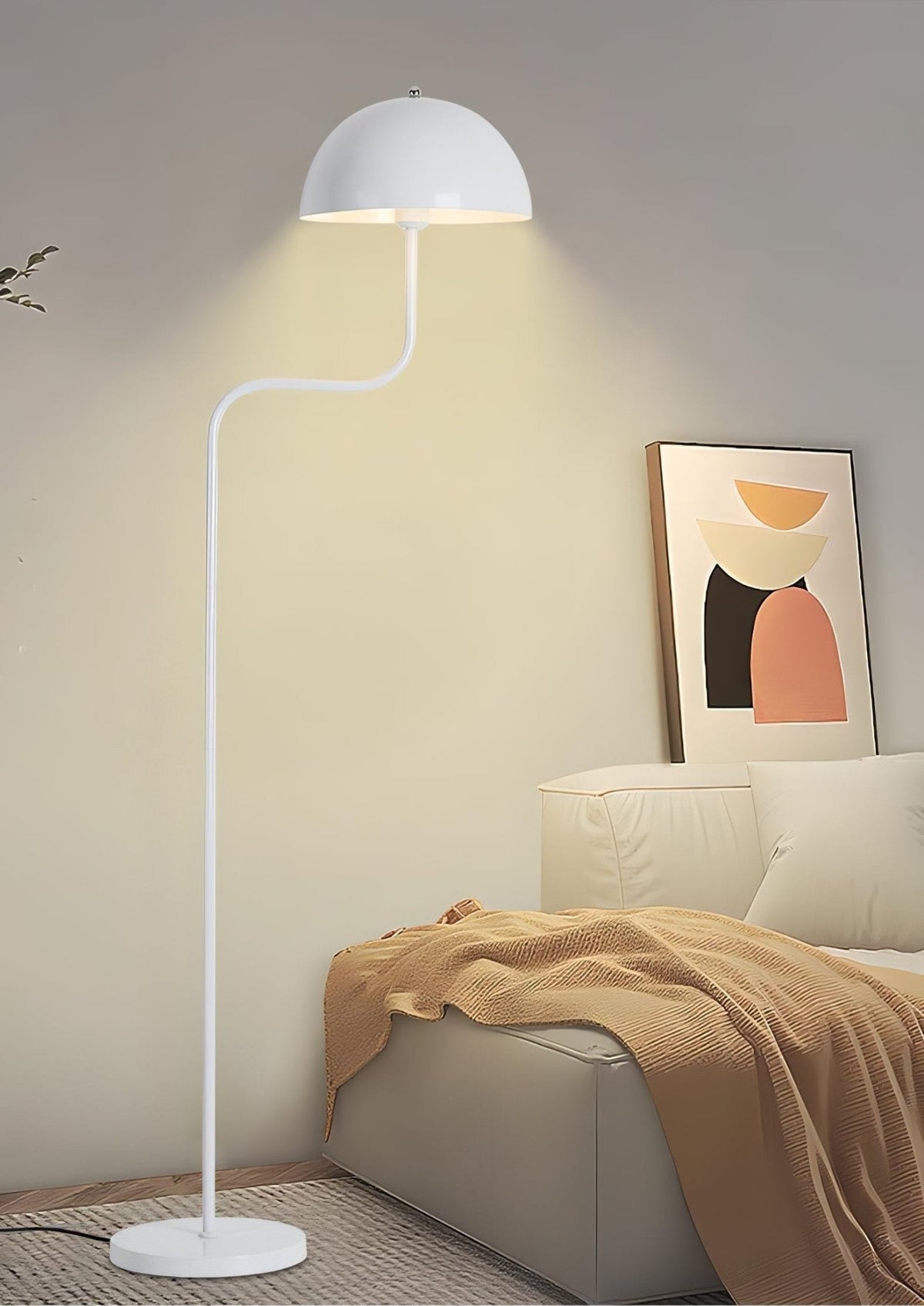 Candeeiro de pé minimalista em vidro
