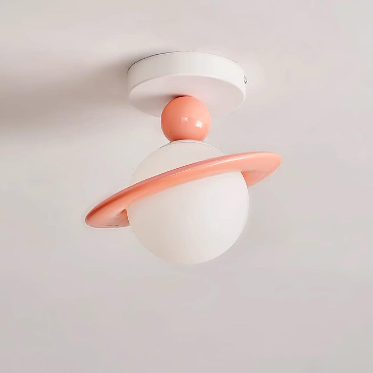 Candeeiro de teto Selvian vermelho e branco, Sputnik retro