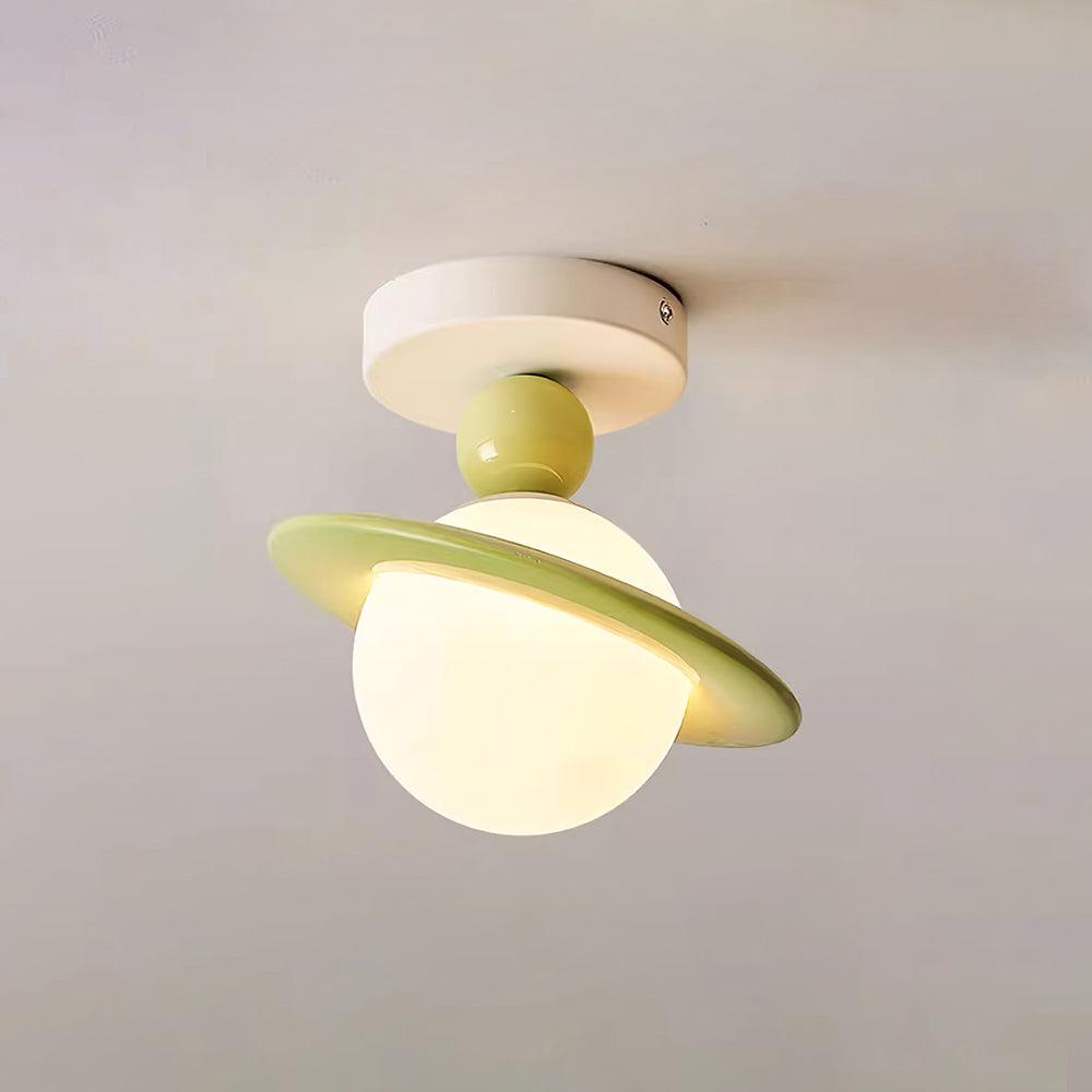 Candeeiro de teto Selvian vermelho e branco, Sputnik retro