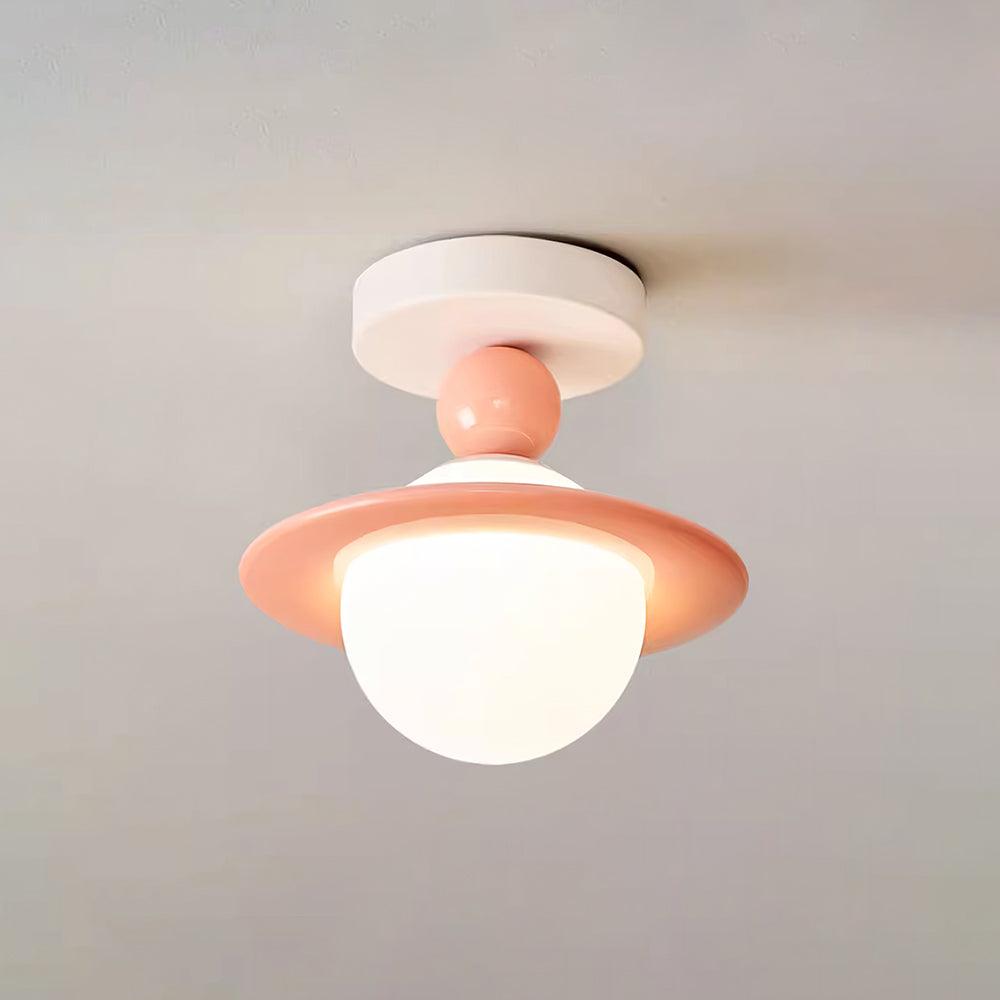 Candeeiro de teto Selvian vermelho e branco, Sputnik retro