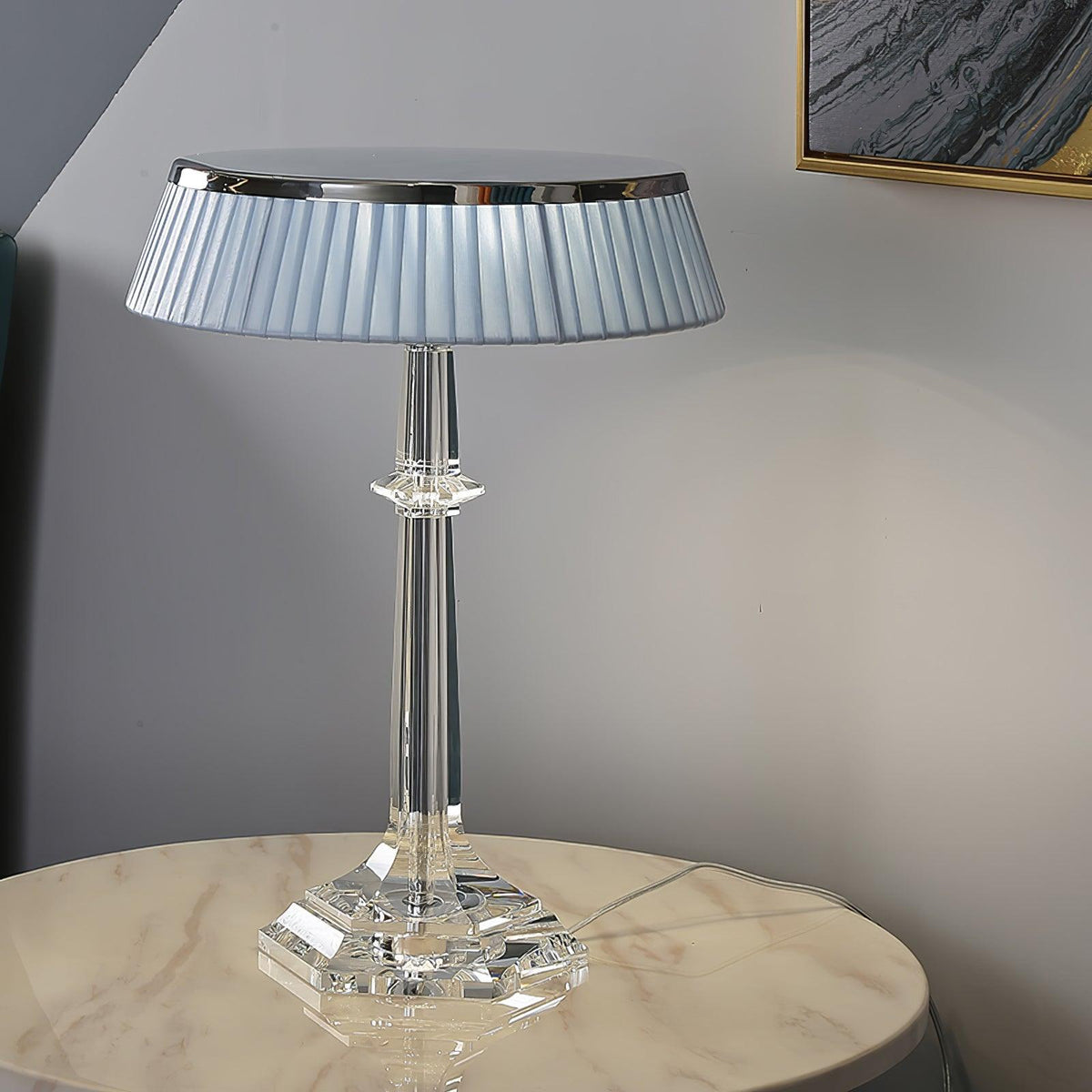 Haloza-ylellinen kankainen pöytävalaisin