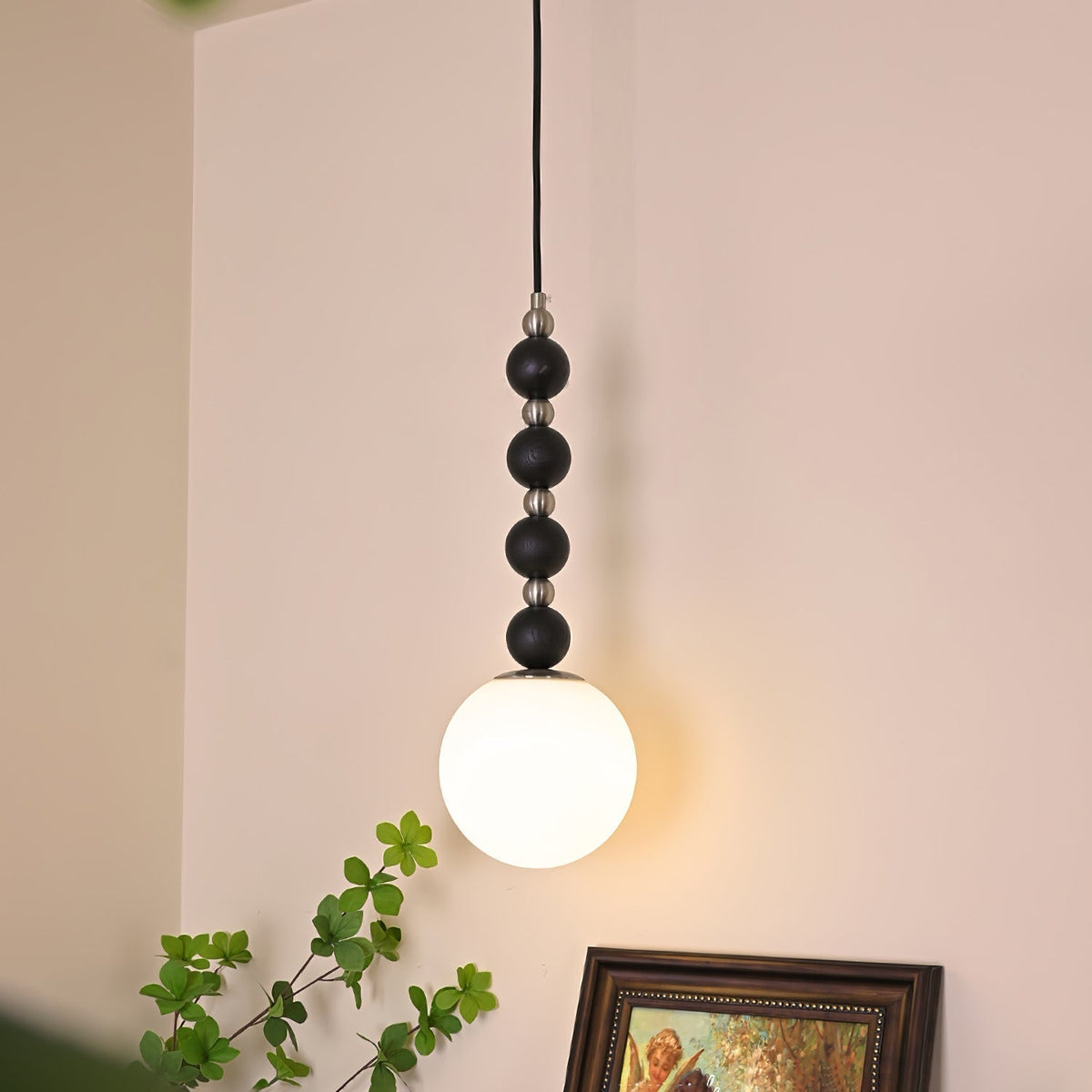 Golie minimalistisk pendellampa i trä
