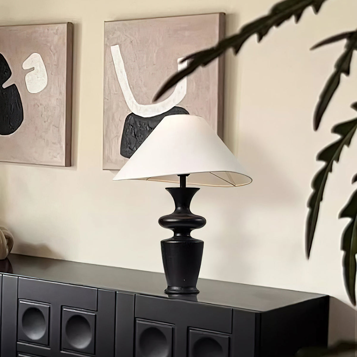 Sylaleria minimalistisk bordlampe i træ