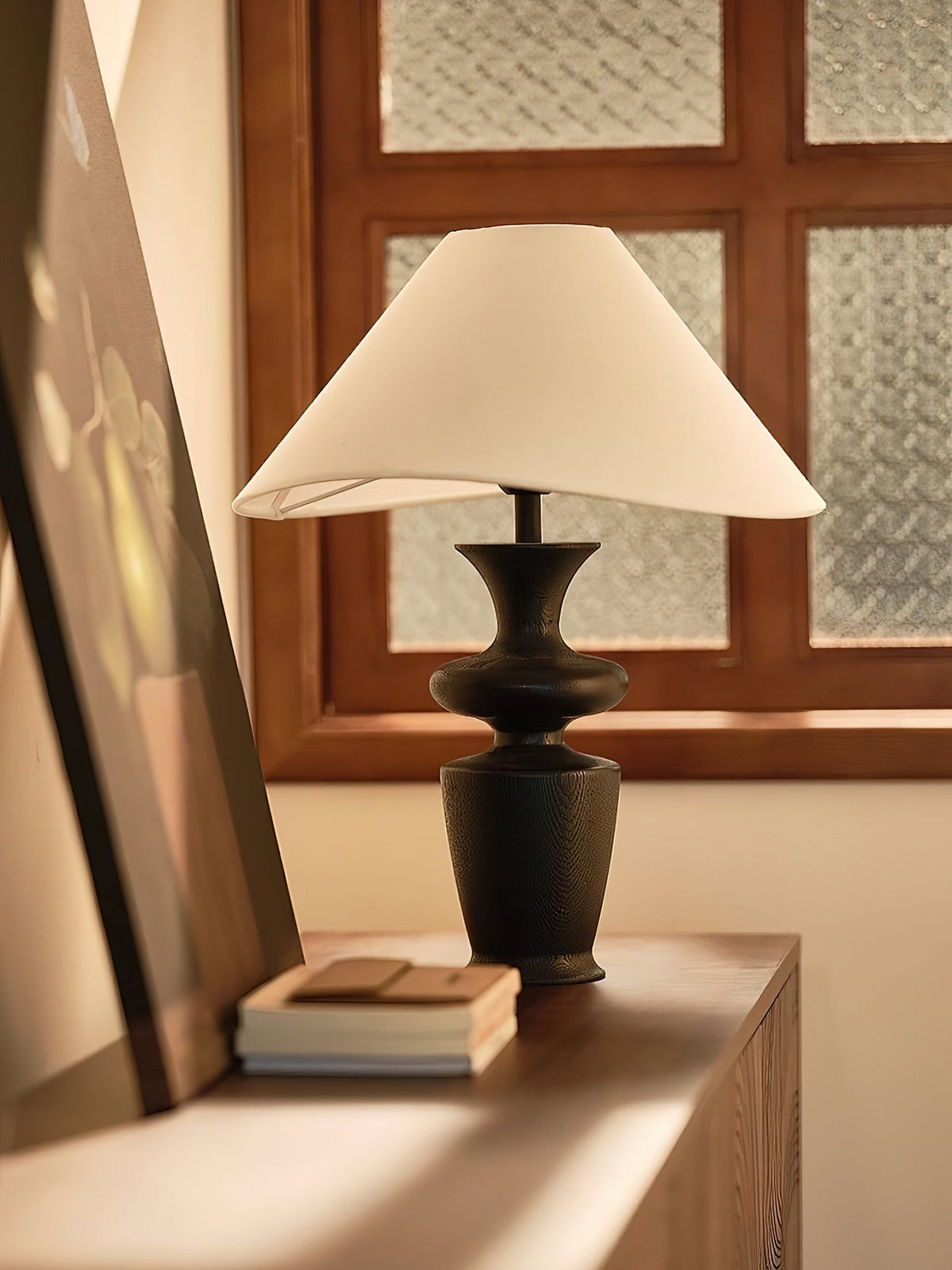 Sylaleria minimalistisk bordlampe i træ