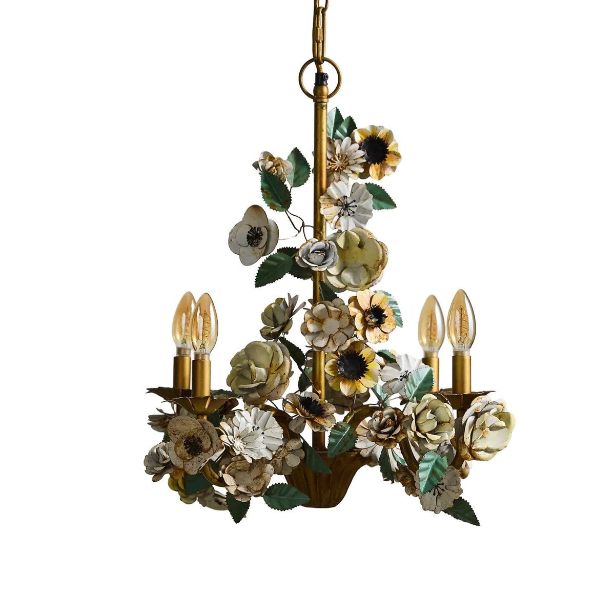 Candeeiro de teto floral vintage