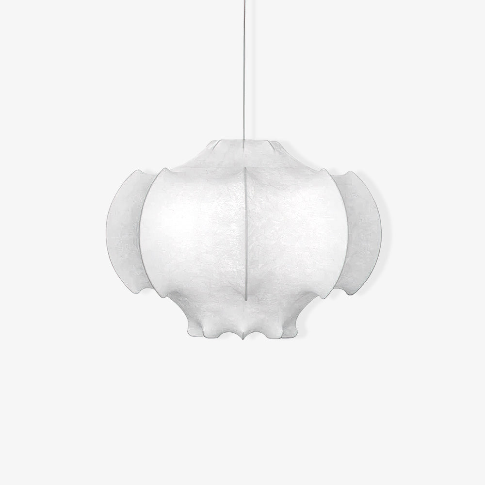 Candeeiro pendente Lotus minimalista em seda
