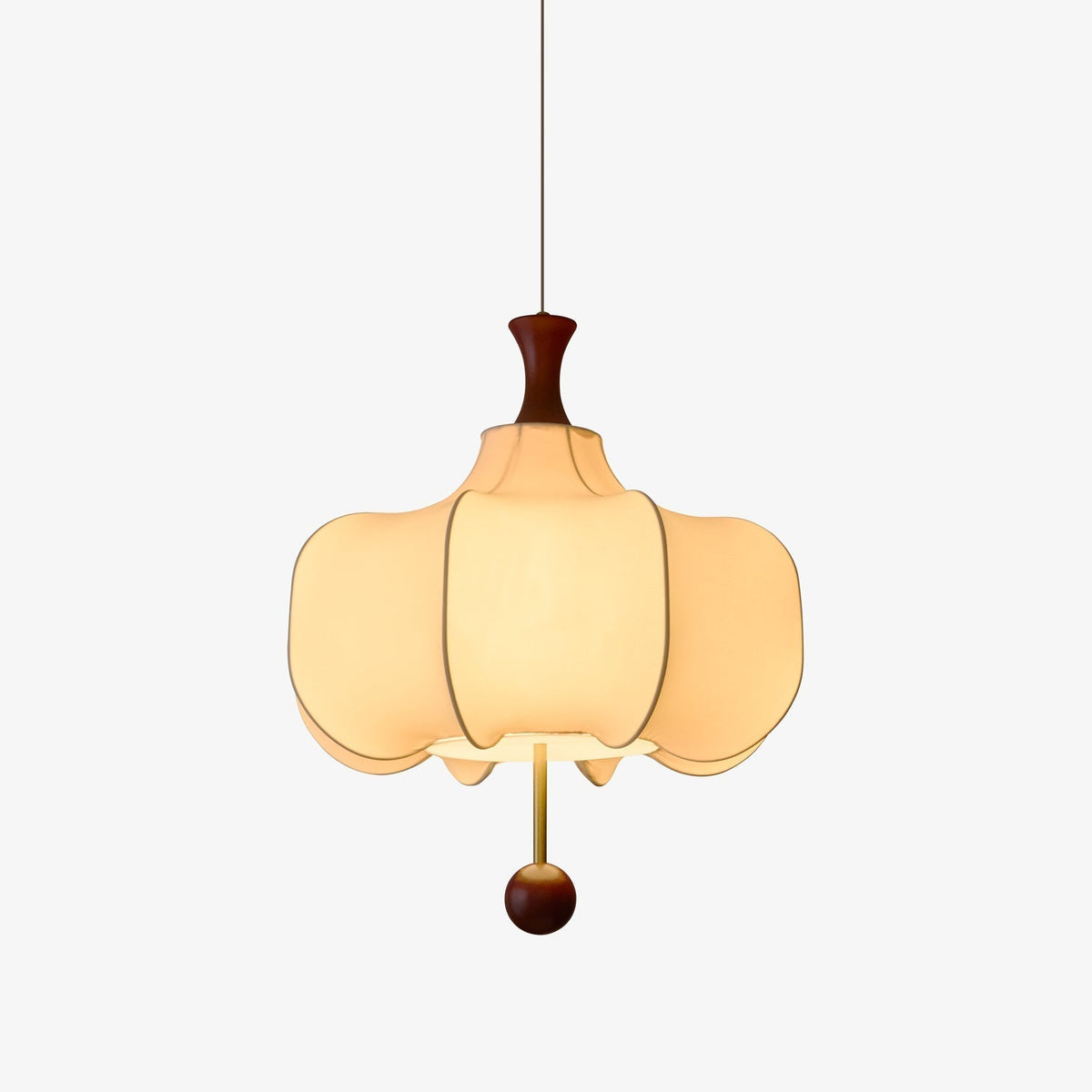 Venoryra premium elegant molnformad pendellampa i trä