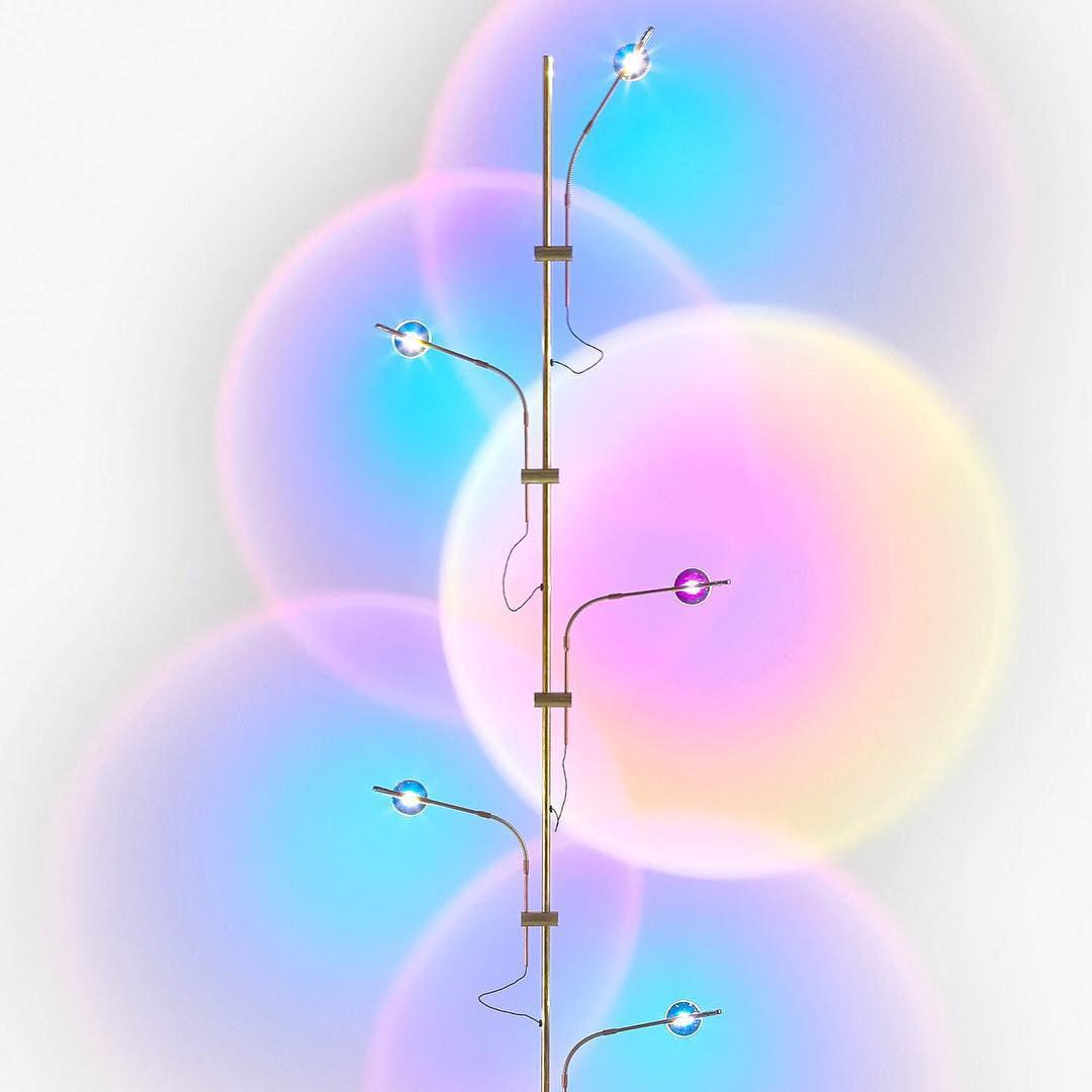 Receiv minimalistisk klassisk gulvlampe i stål