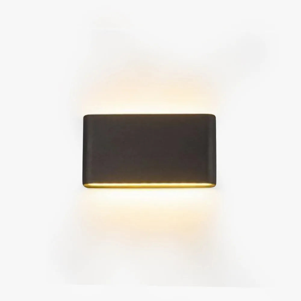 Orix Modern Rectagulart Waterproof Outdoor Wall Lamp, Black/White