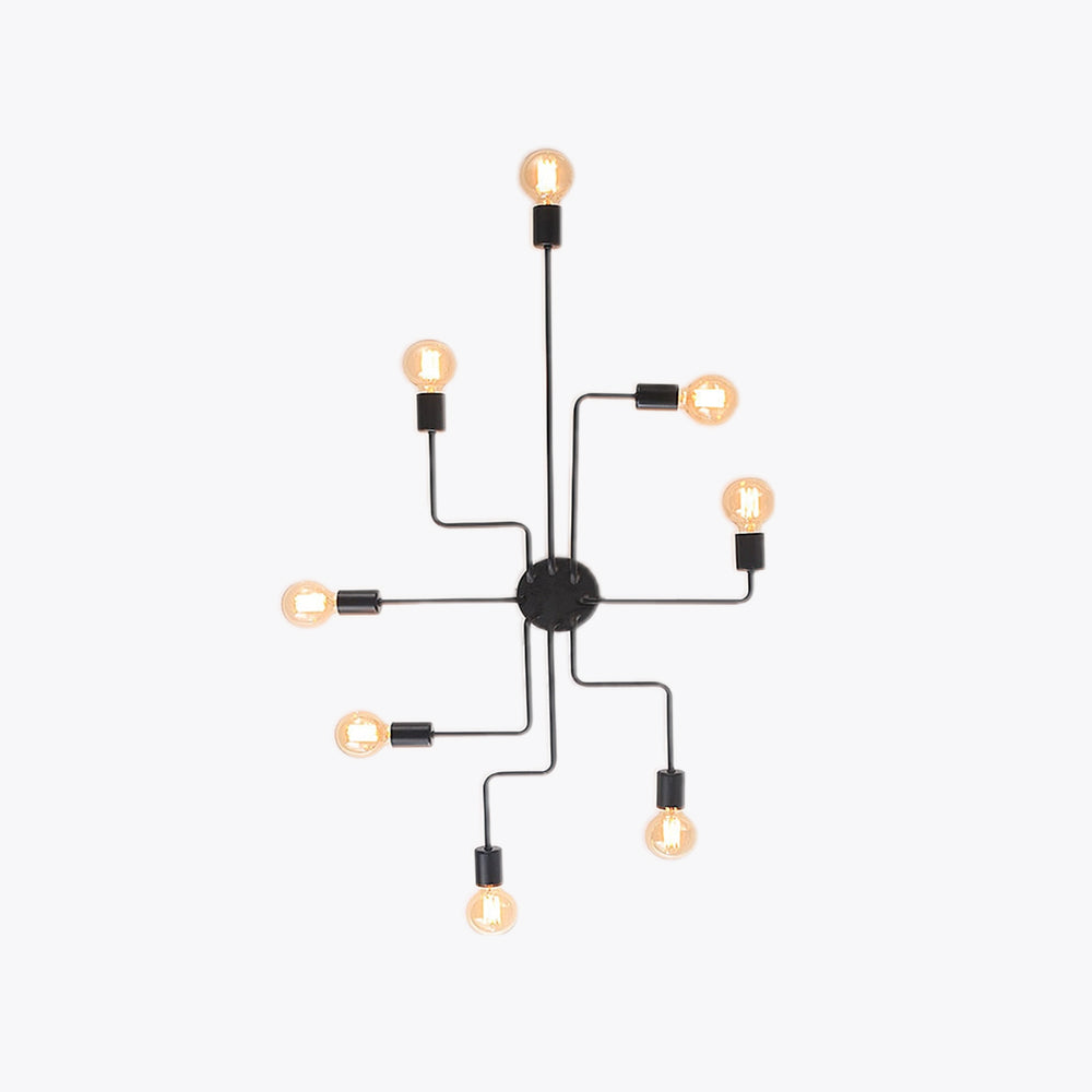 Arisha Vintage Modern Minimalist Industrial Metal Black Ceiling Lamp