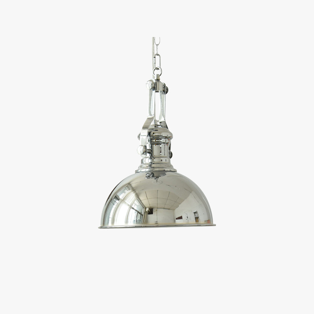 Candeeiro suspenso LED industrial Alessio, metal cromado, sala/quarto
