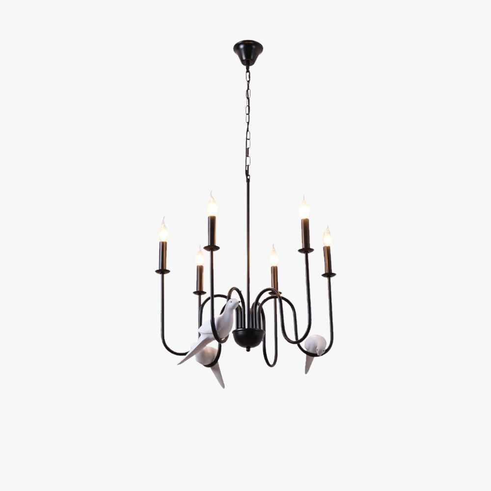 Silva Vintage Chandelier Black Metal Bedroom/Cafe Living Room