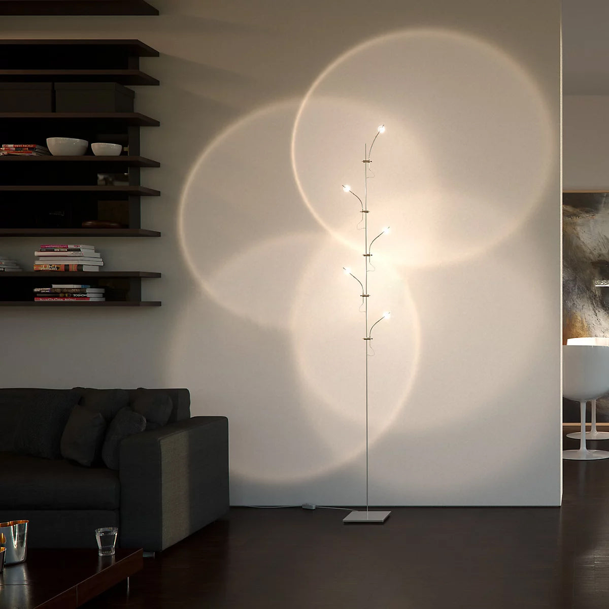 Receiv minimalistisk klassisk gulvlampe i stål