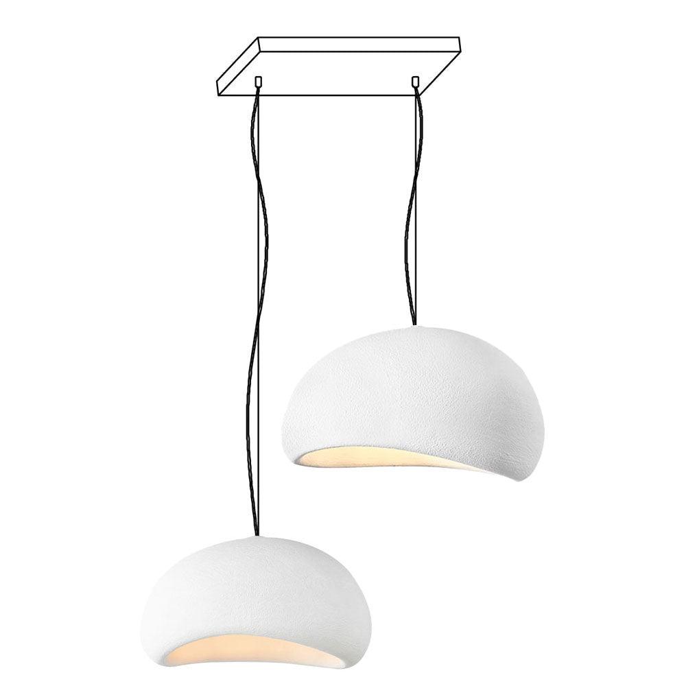 Wabi-sabi-henkinen kiviryhmäkattokruunu, orgaaninen muoto, minimalistinen taiteellinen ilme