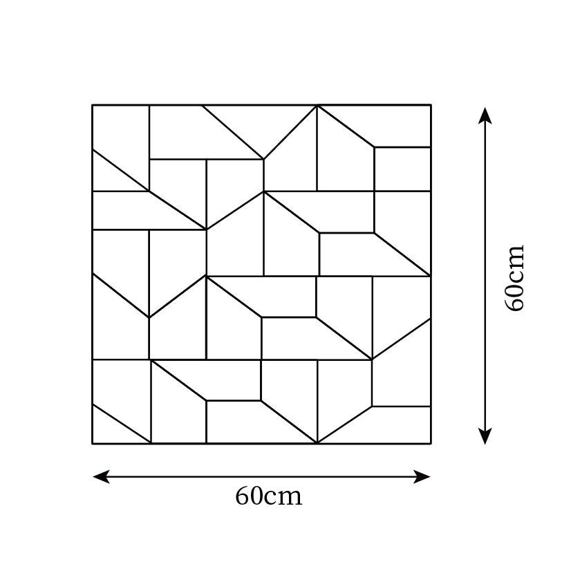 Væglampe med 3D-geometriske paneler, lagdelt lyskunst, fjernbetjent dæmpning, moderne