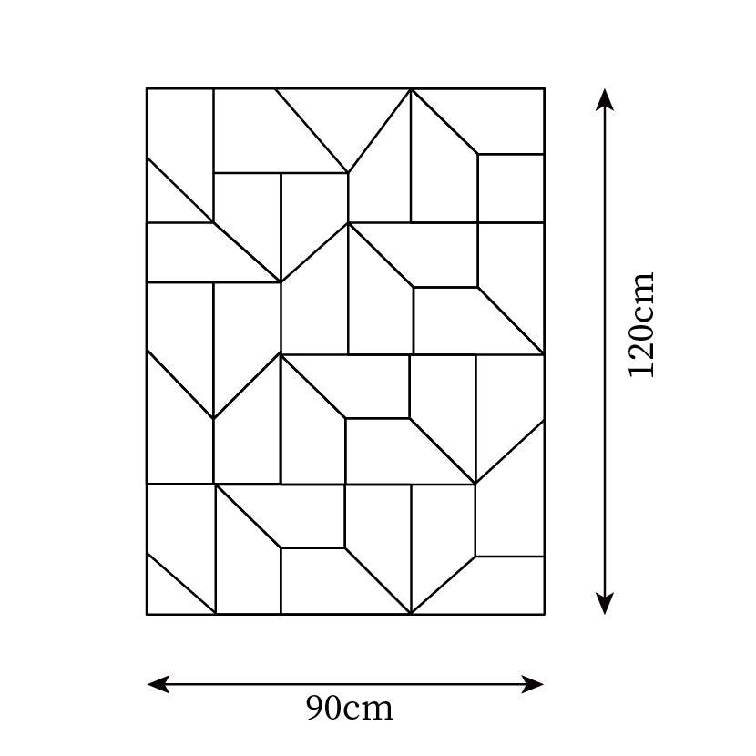 Væglampe med 3D-geometriske paneler, lagdelt lyskunst, fjernbetjent dæmpning, moderne