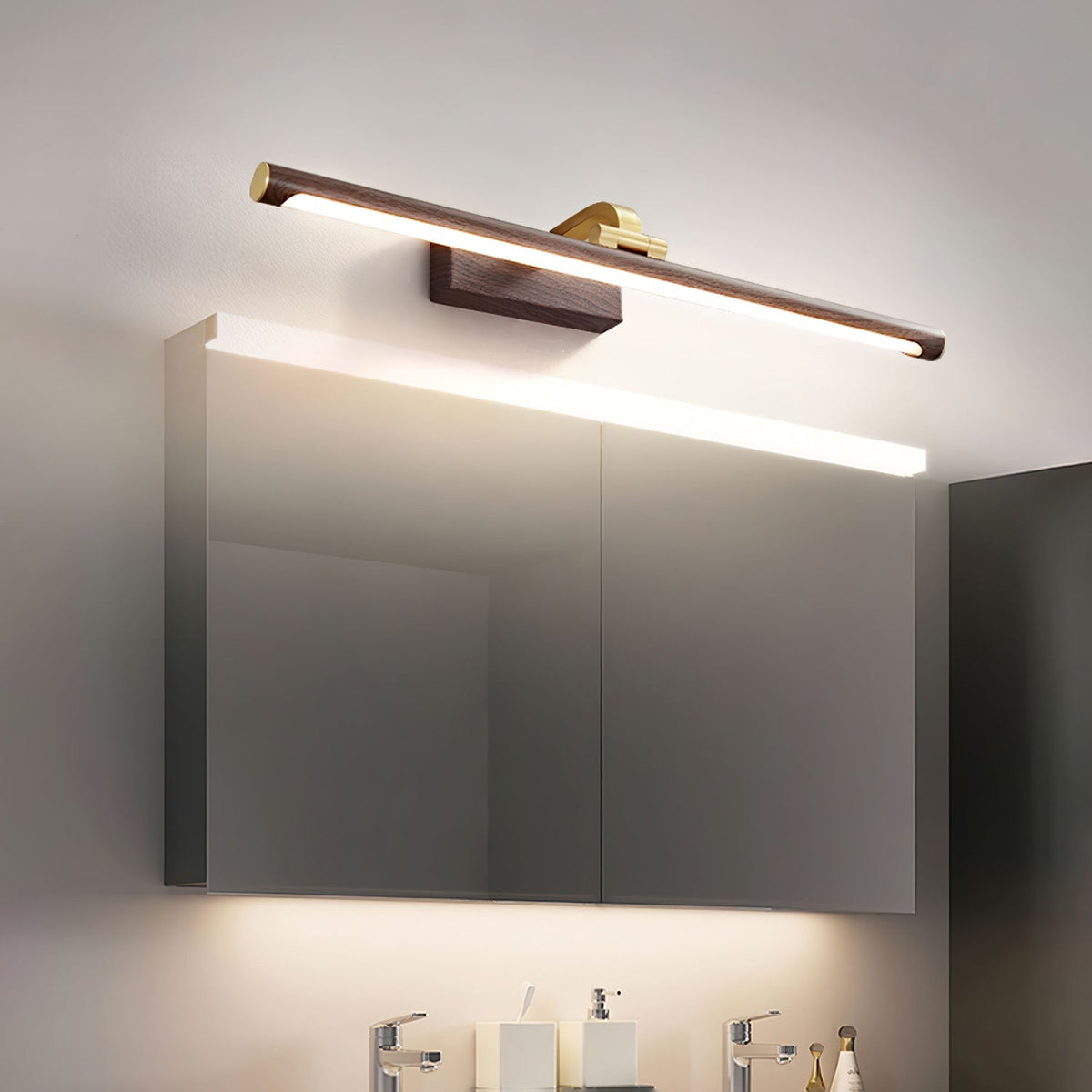 Tevelo minimalistisk vägglampa i mässing