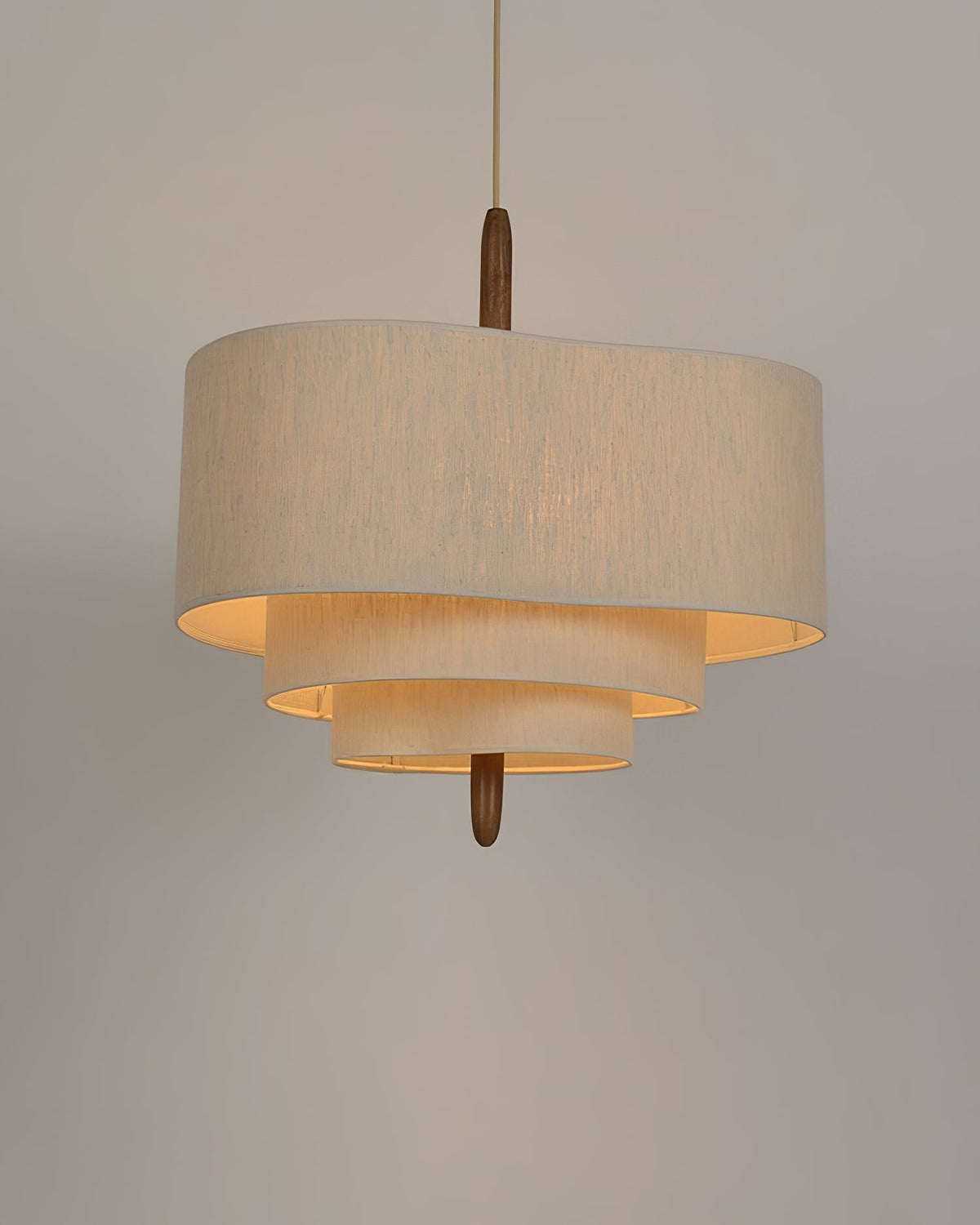 Salemu elegant pendellampe i stof med bølge- og stigedesign