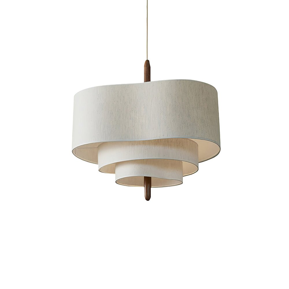 Salemu elegant pendellampe i stof med bølge- og stigedesign