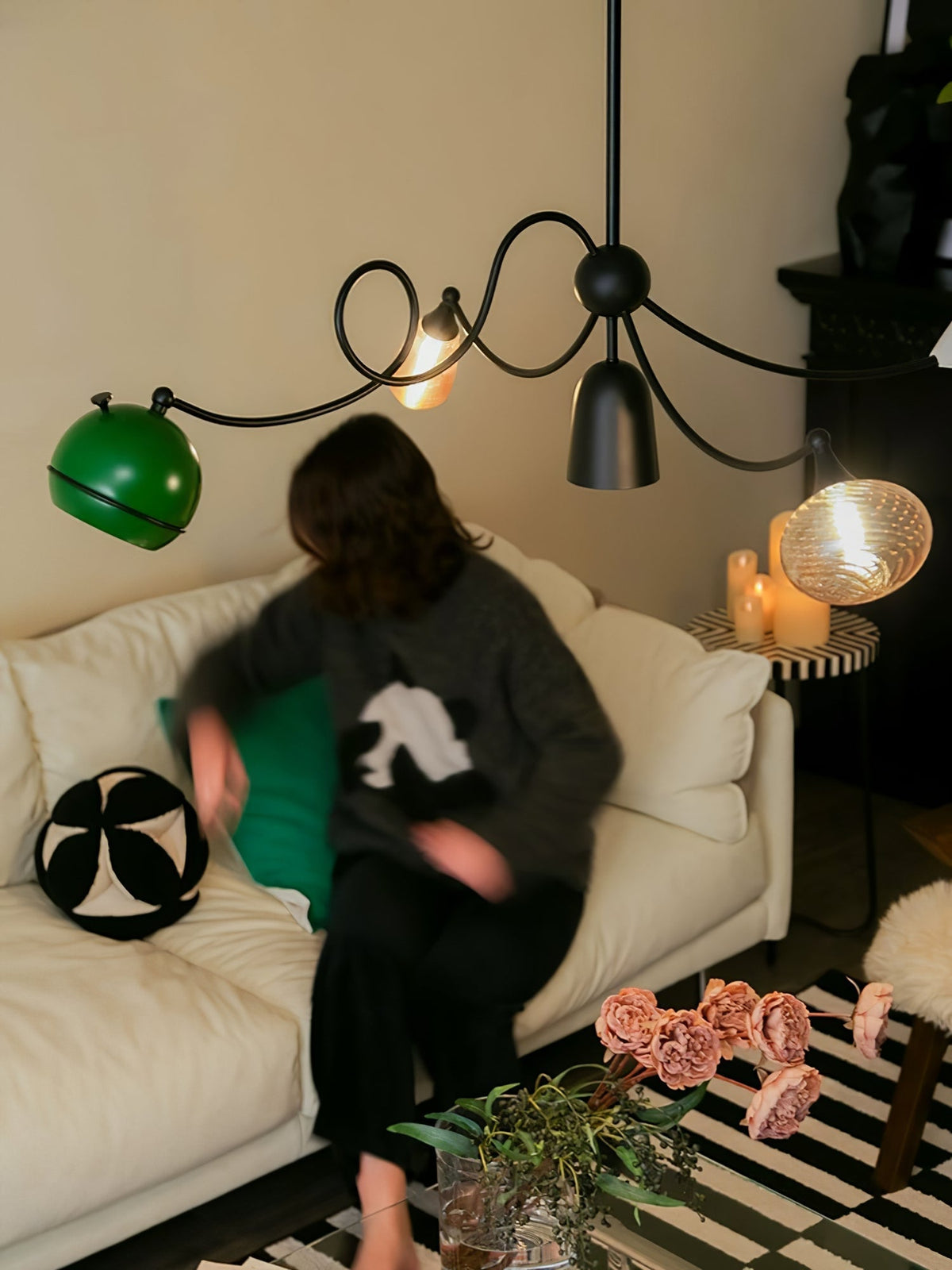 PlayfulGlass eininga-hengilampi úr gleri