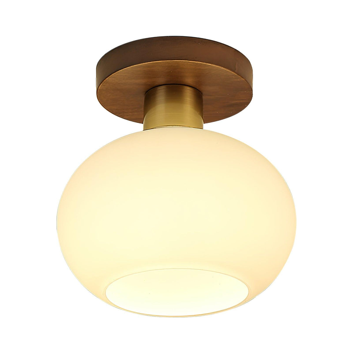 Elorusl nordisk kunstnerisk loftslampe i hvidt muslingeskalsglas