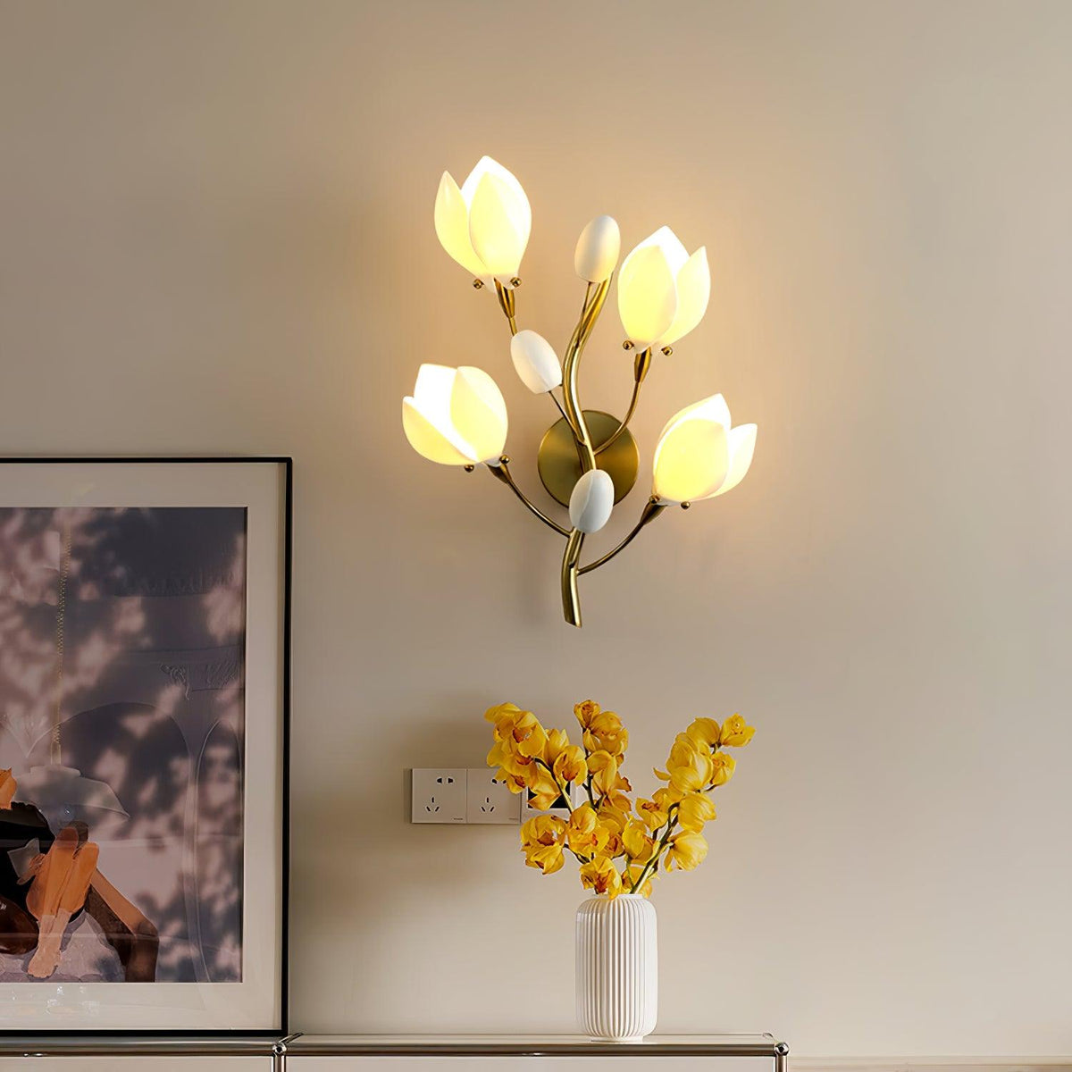 Dirixa Magnolia Elegance -keraaminen seinävalaisin