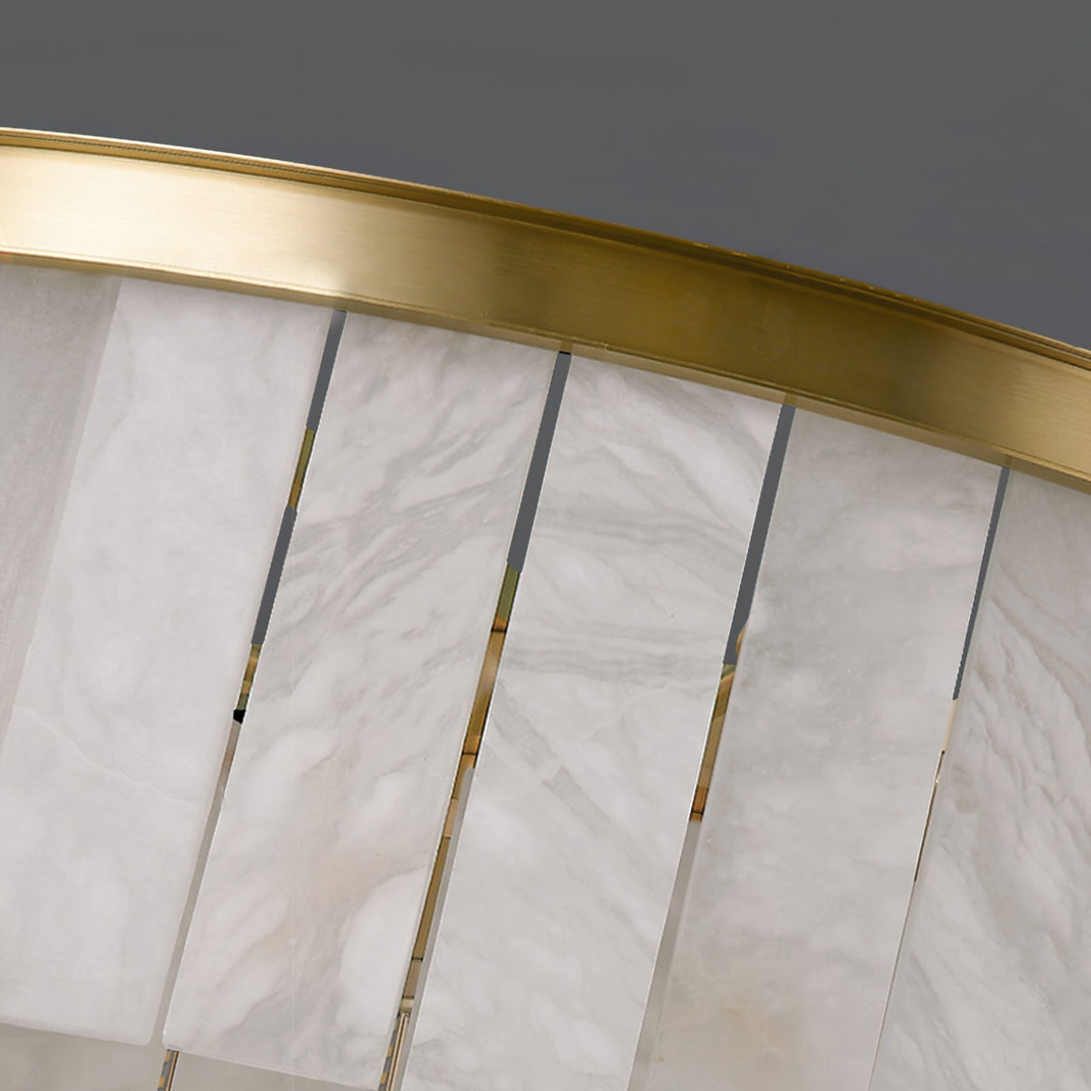 Candelabro de alabastro Windham, halo em camadas