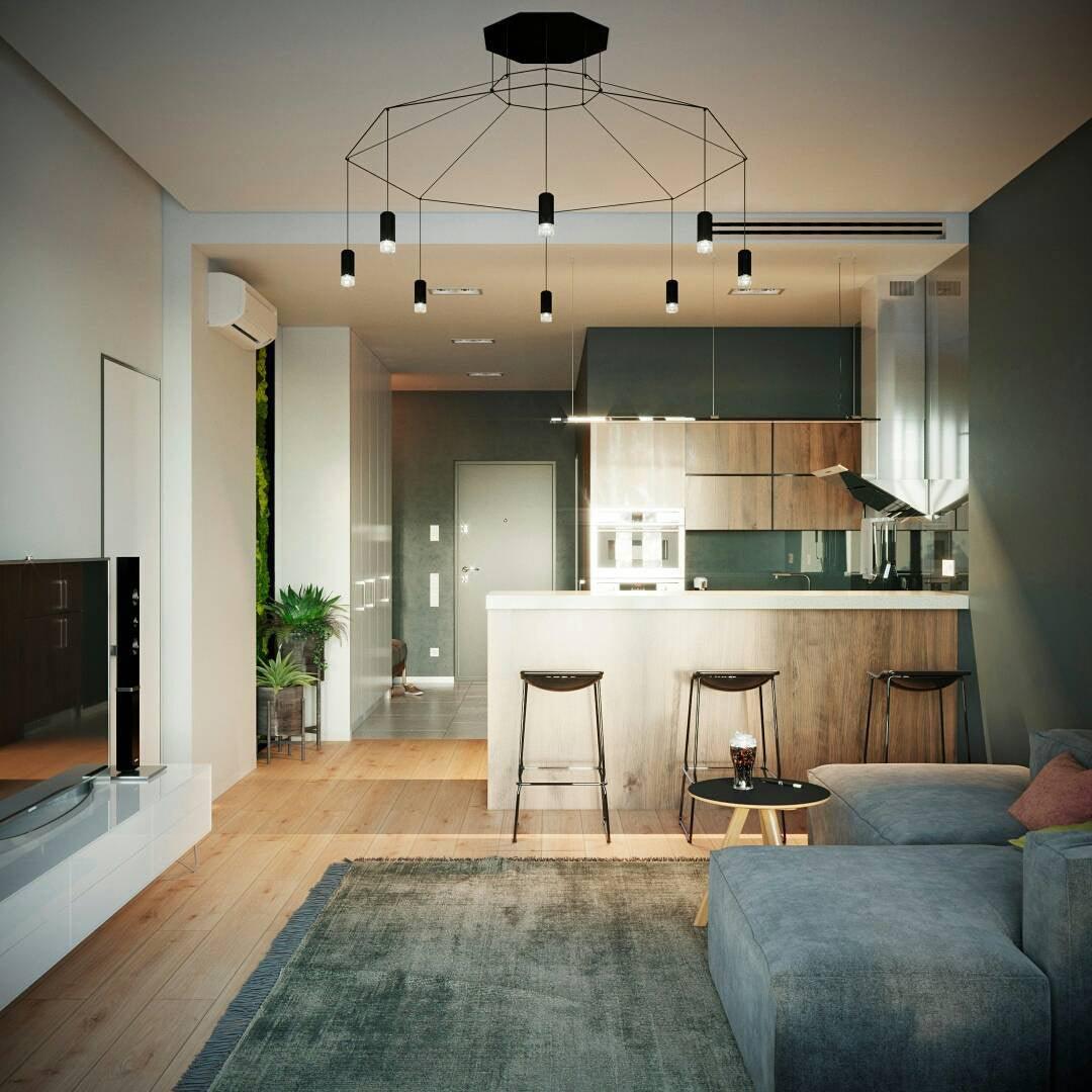 Elaalora geometrinen musta LED-riippuvalaisin metallilangasta