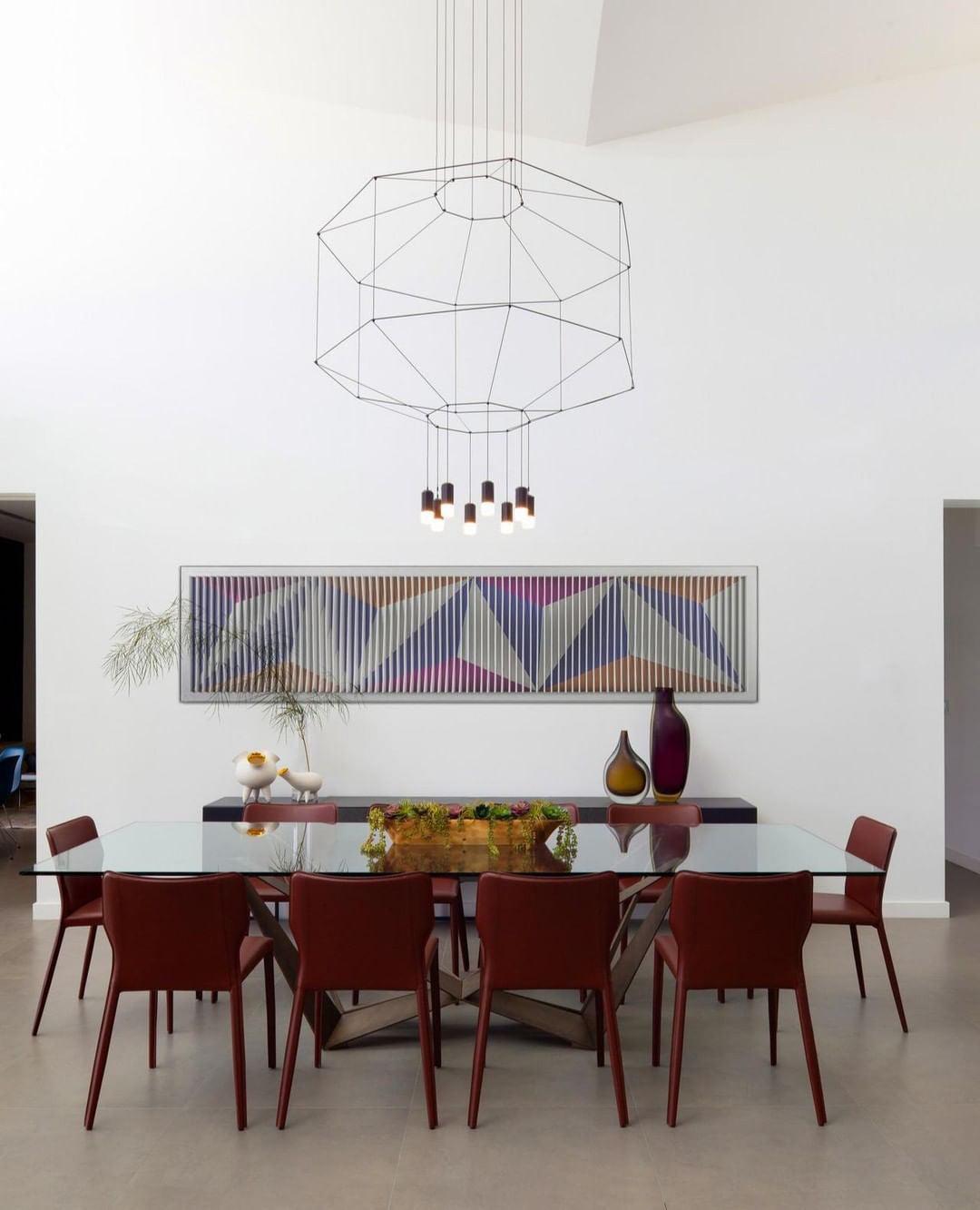 Elaalora geometrinen musta LED-riippuvalaisin metallilangasta