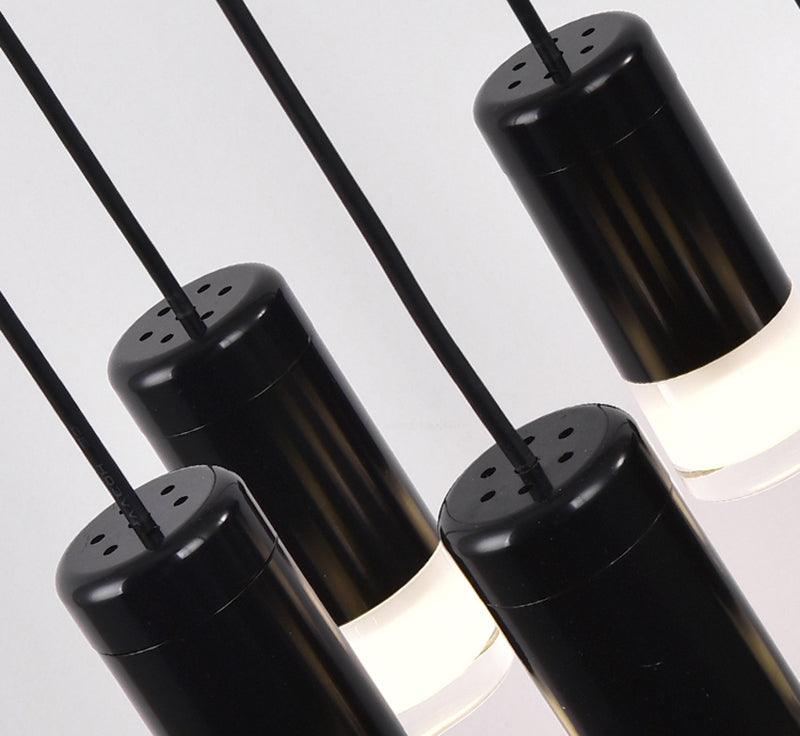 Elaalora geometrinen musta LED-riippuvalaisin metallilangasta