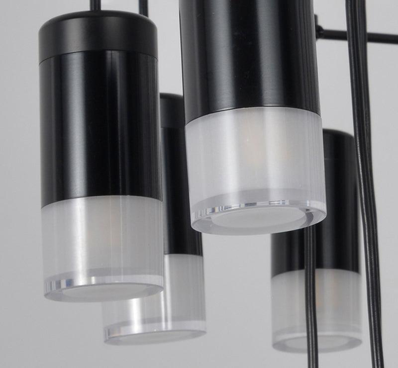 Elaalora geometrinen musta LED-riippuvalaisin metallilangasta