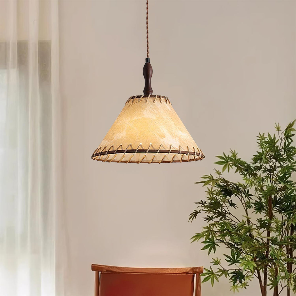 Linoena modern pendellampa i tyg