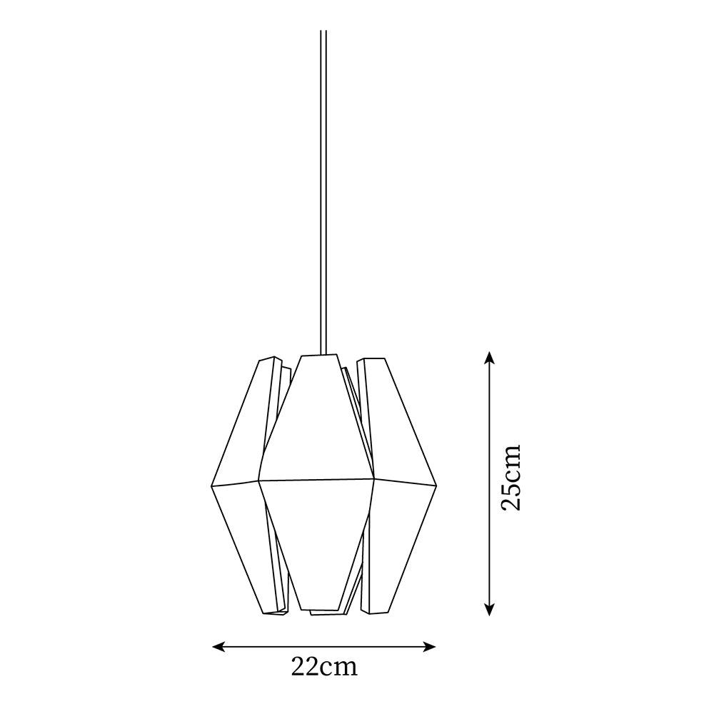 Miro Pendant Lamp Geometric Wood Shade Warm Glow Nordic Minimalist Accent