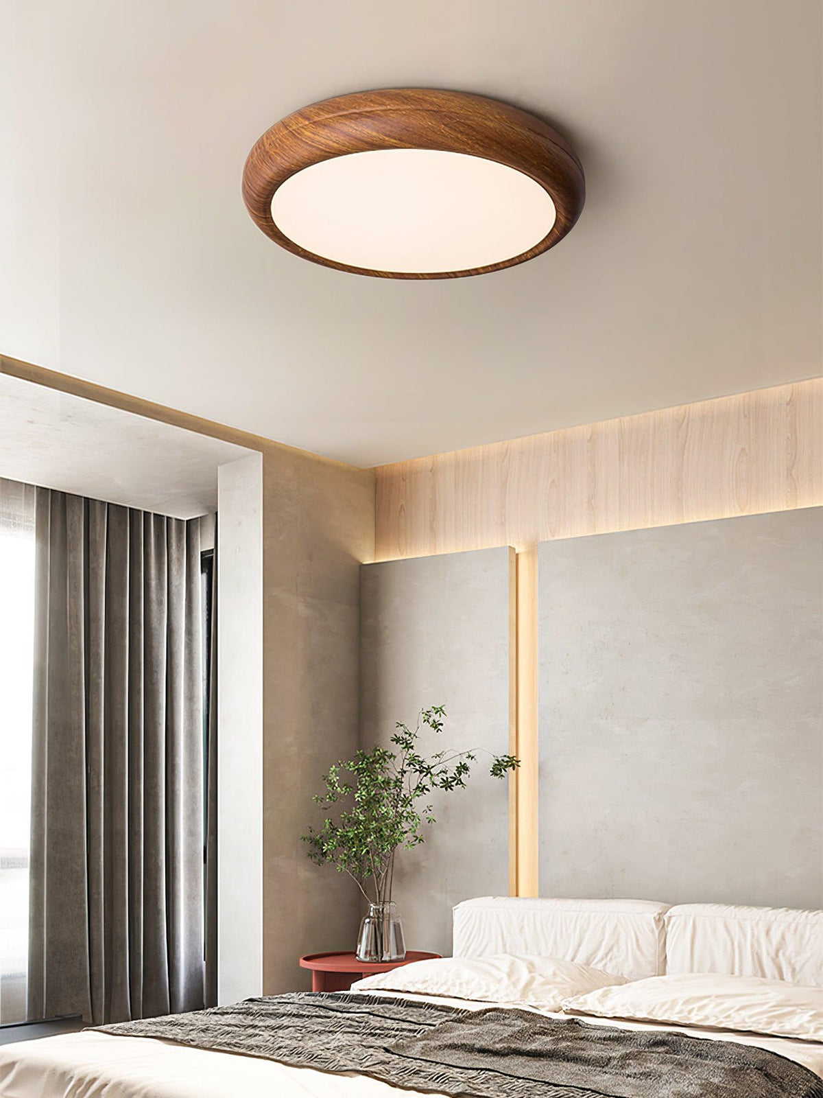 Niralel-pyöreä puunsyisen akryylikattovalaisin