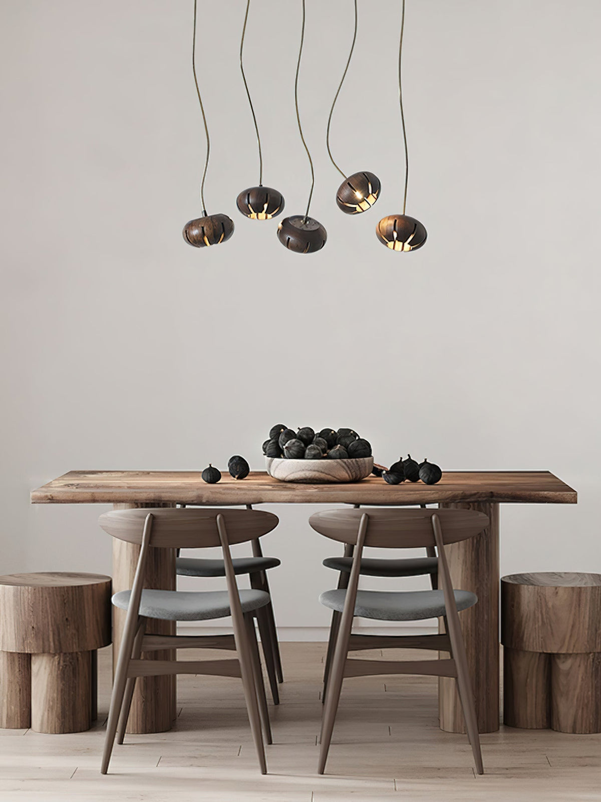 Lustre suspenso escultural em conjunto de mármore Zasorir