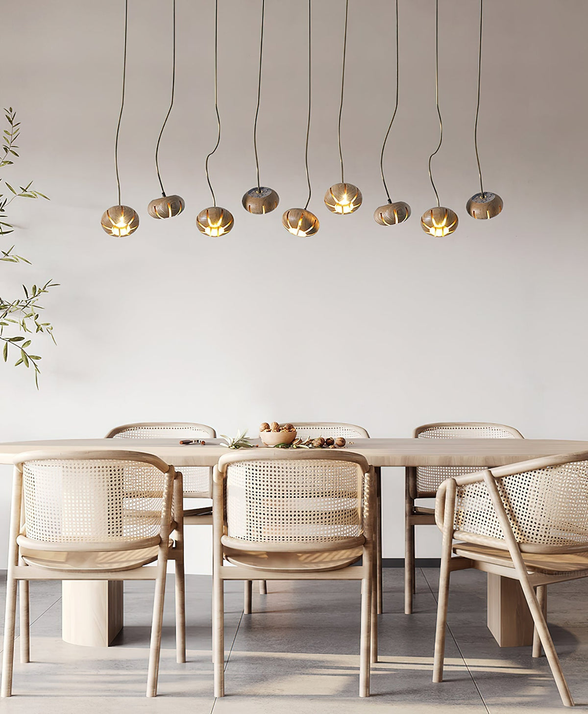 Lustre suspenso escultural em conjunto de mármore Zasorir