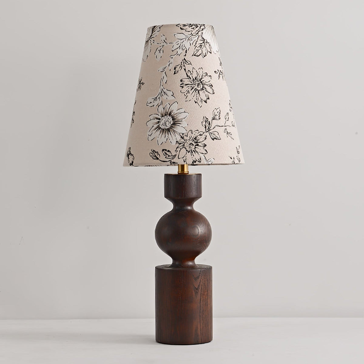 Candeeiro de mesa vintage em madeira Thorne