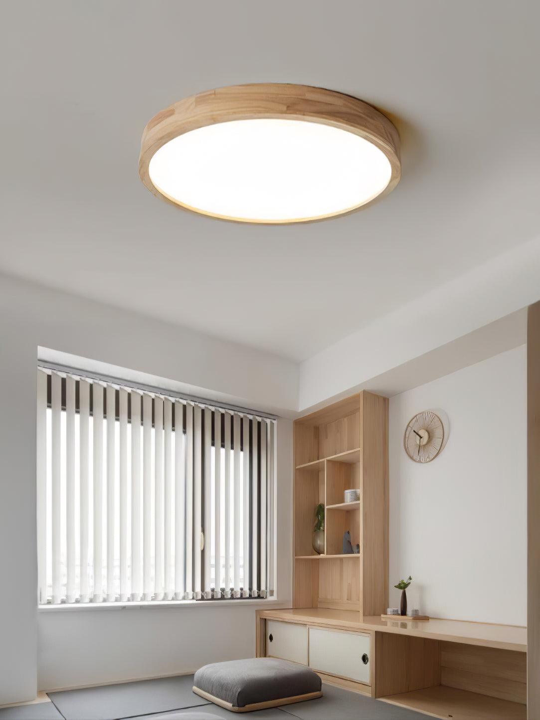 Aldalaya geometrisk LED-loftlampe i træ