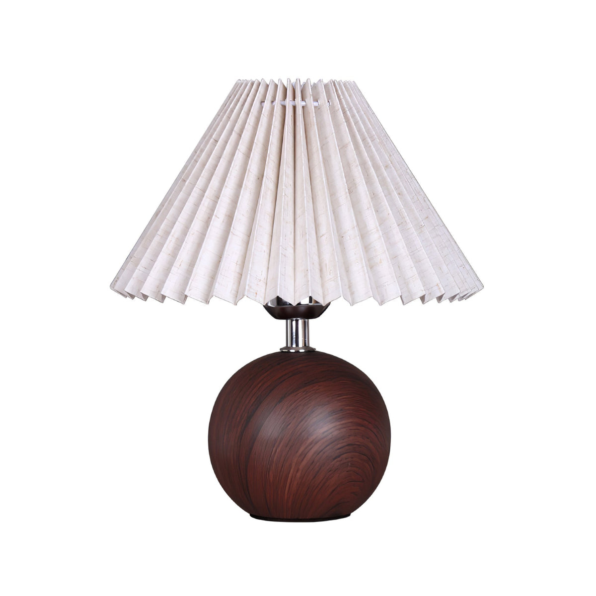 Candeeiro de mesa com esfera de madeira Zesilon