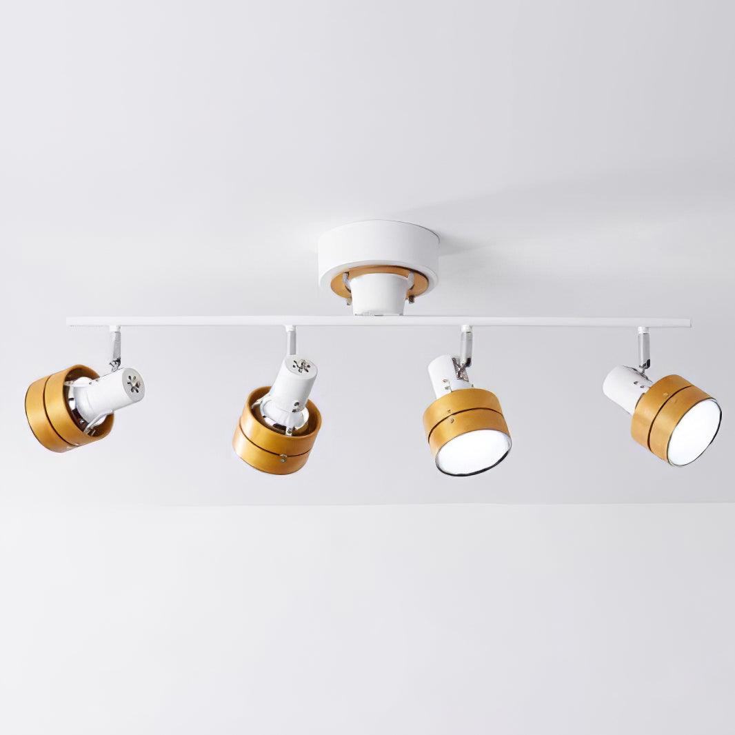 Elsorila elegant justerbar spot-loftlampe i træ