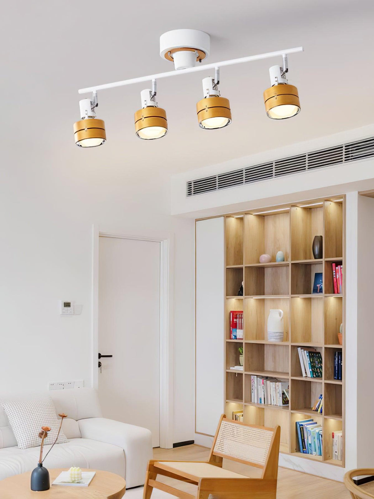 Elsorila elegant justerbar spot-loftlampe i træ